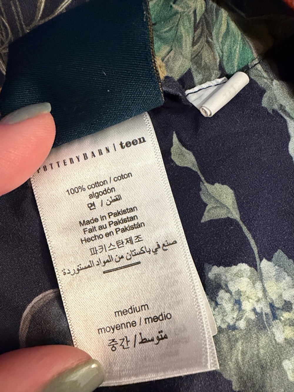 Pottery Barn Teen Harry Potter Herbology Percale Pajama Set - Picture 4 of 5